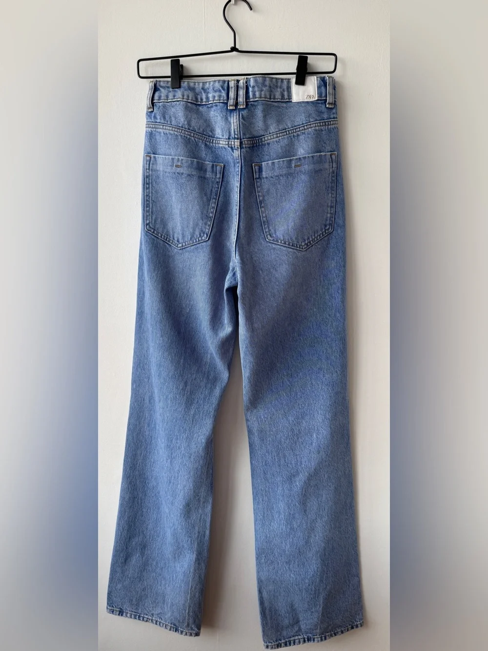 Zara Distressed Wide-Leg Jeans Size 4
